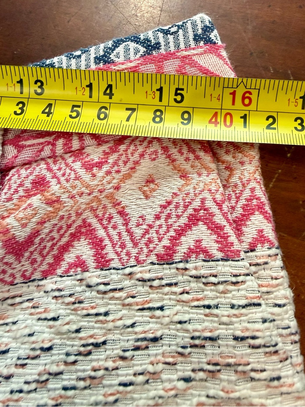 Boho Paisley High-Waist Shorts | Pink & Cream Printed Linen-Blend Bottoms | Sz 8 - Picture 14 of 15